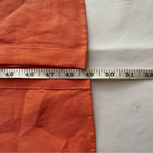 NWT Theory Bright Coral Galena Linen Midi Dress Size 2 - Picture 16 of 16